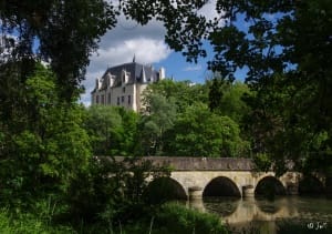 Le château de Raoul caché au milieu des arbres et des bois au pied de la Loire